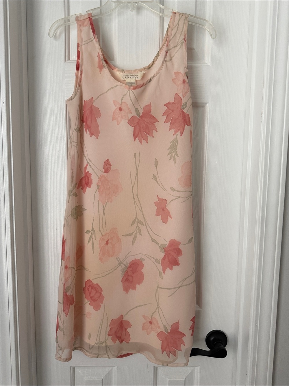 Express Girls Floral Pink Sleeveless Casual Dress
